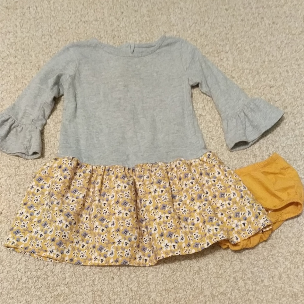 Mixed fabric dress